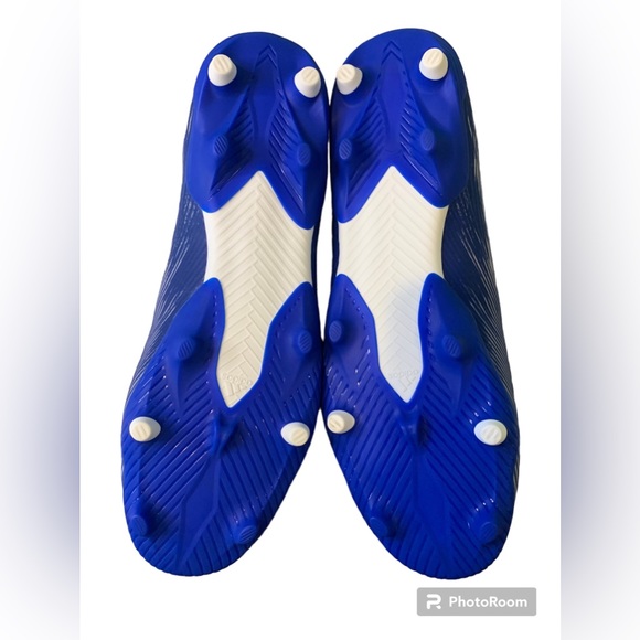 NWT Adidas Nemiziz 19.2 FG Soccer Cleats Color: White/ Royal Blue Men’s Size 12 - Picture 9 of 11
